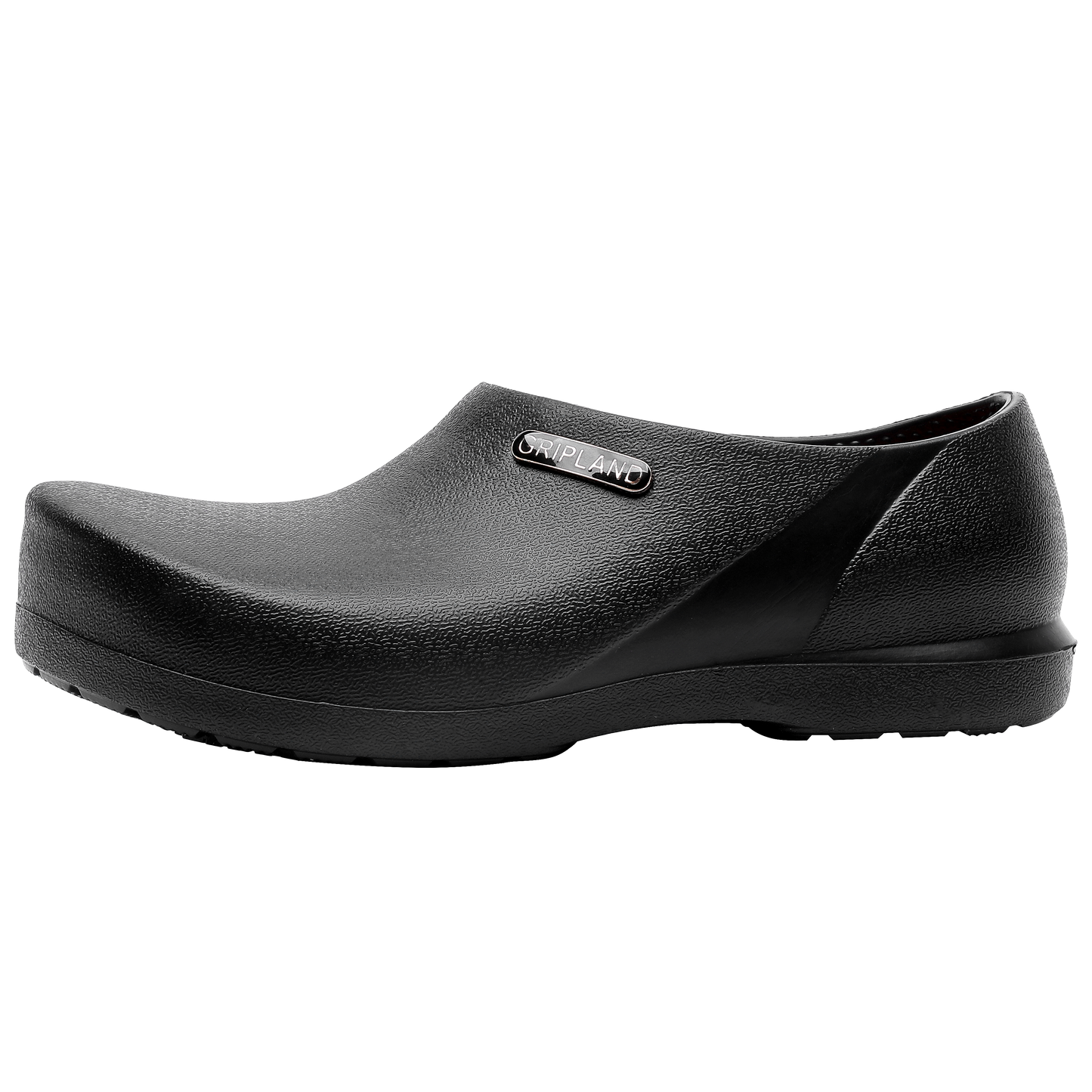 GRIPLAND Slip Resistant Specialist Clog with Antibacterial Insole Men's Women's Chef Nurse Shoes Kitchen Garden Slippery Ground Not Only Non Slip Lightweight Shoes Black Grey