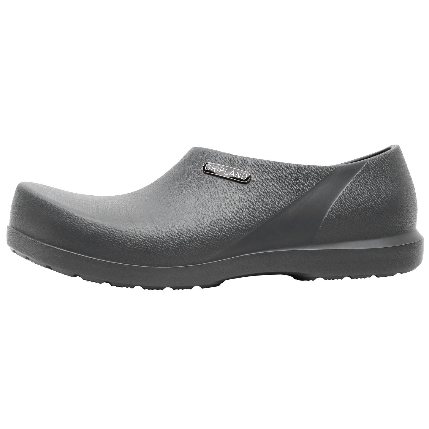 GRIPLAND Slip Resistant Specialist Clog with Antibacterial Insole Men's Women's Chef Nurse Shoes Kitchen Garden Slippery Ground Not Only Non Slip Lightweight Shoes Black Grey